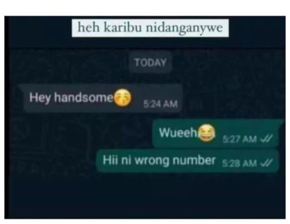 heh karibu nidanganywe Tooay Hey handsomer 524 aM Wueehi 527av Hil ni wrong numb