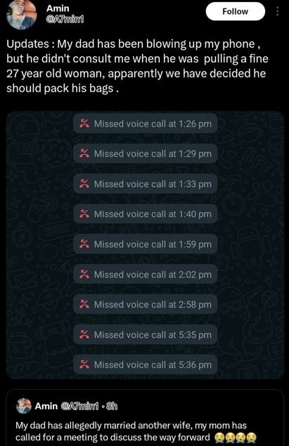 Amin ajhnitil follow updates my dad has been blowing up my phone but he didn't c