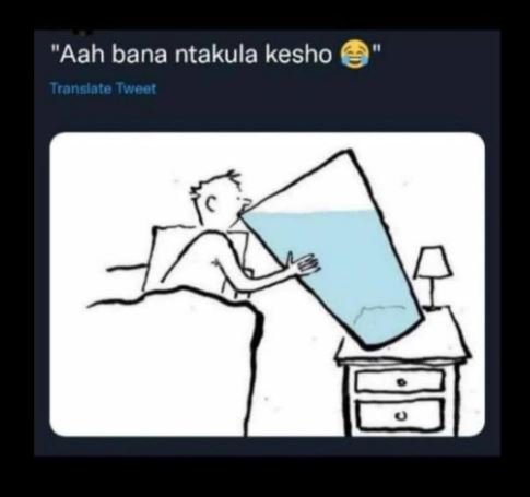 Aah bana ntakula kesho translote twee