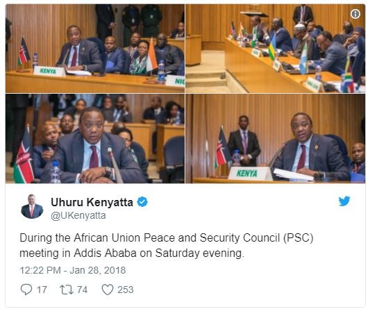 Kenya uhuru kenyatta ukenyatta during the african union peace and security counc