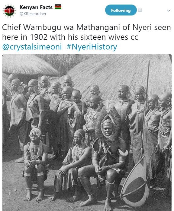 Kenyan facts kresearcher following chief wambugu wa mathangani of nyeri seen her