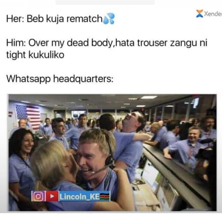 Xende Her Beb kuja rematch Him Over my dead body hata trouser zangu ni tight kuk