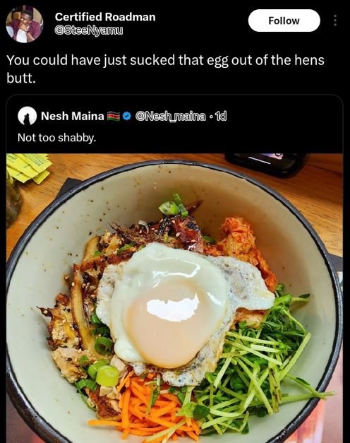 Certified roadman steemyamu follow you could have just sucked that egg out of th