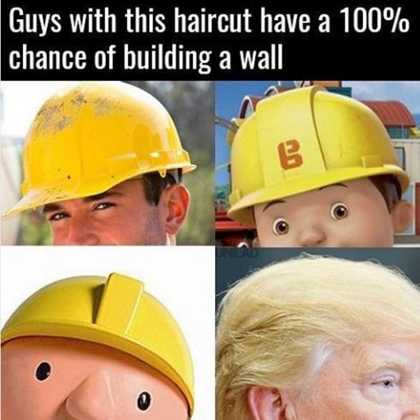 Guys with this haircut have a 100 chance of building a wall b