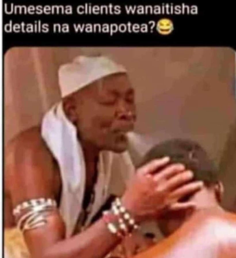Umesema clients wanaitisha details na wanapotea?