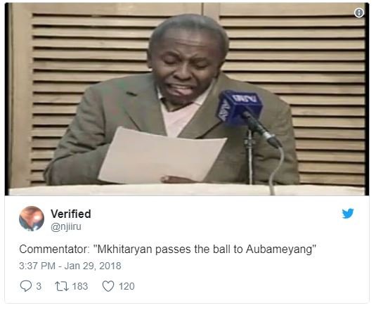 Verified njiiru commentator mkhitaryan passes the ball to aubameyang 3.37 pm jan