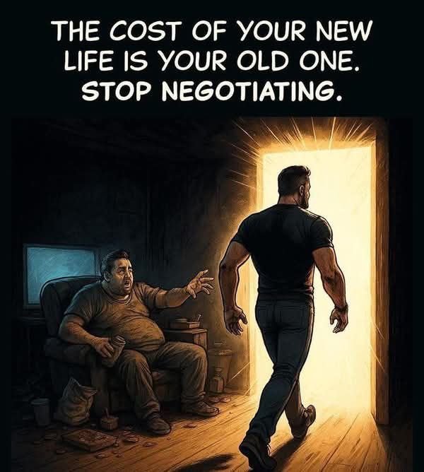 The cost of your new life is your old one. stop negotiating