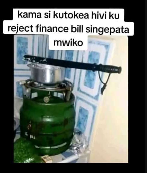 Kama si kutokea hivi ku reject finance bill singepata mwiko