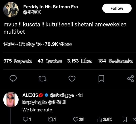 Freddy in his batman era arbdi follow mvua !! kusota !! kutul! eeeii shetani ame