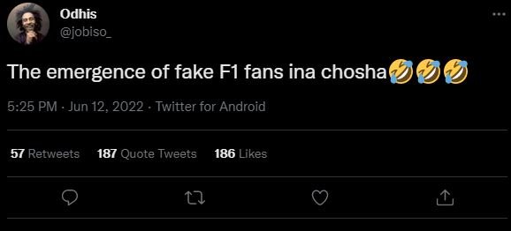Odhis jobiso the emergence of fake fi fans ina chosha 5.25 pm jun 12, twitter fo