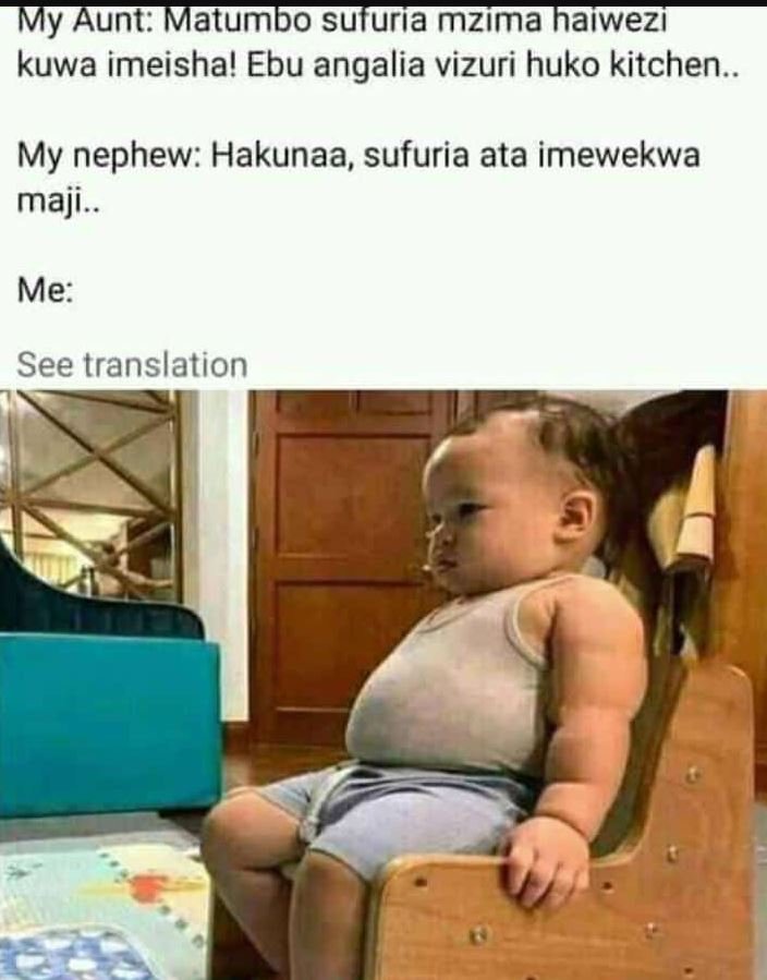 Iy aunt matumbo sufuria mzima haiwezi kuwa imeisha! ebu angalia vizuri huko kitc