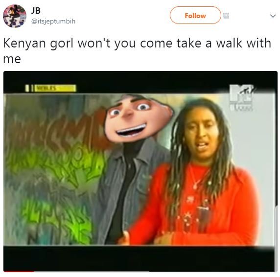 Jb itsjeptumbih follow kenyan gorl won't you come take a walk with me