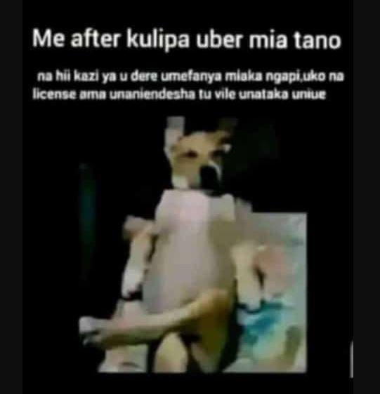 Me after kulipa uber mia tano nahuhazlyıu oere umcfanye mlahu ngapl uko na icens