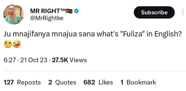 Mr righttme mrrightke subscribe ju mnajifanya mnajua sana what's fuliza in engli
