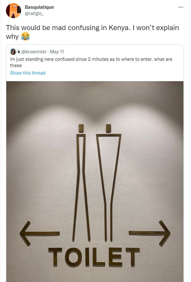 Basquiatique ratiglo this would be mad confusing in kenya. won't explain why k k