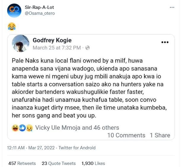 Sirrapalot osama_otero godfrey kogie march 25 at 7.32 pm pale naks kuna local fl