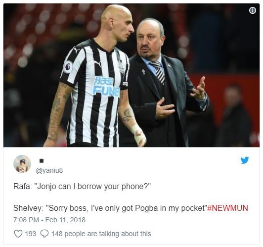 Yaniu8 rafa jonjo can borrow your phone? shelvey sorry boss ive only got pogba i