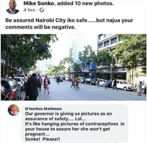 Mike sonko. added 10 new photos . 4hrs be assured nairobi city iko safe but naju