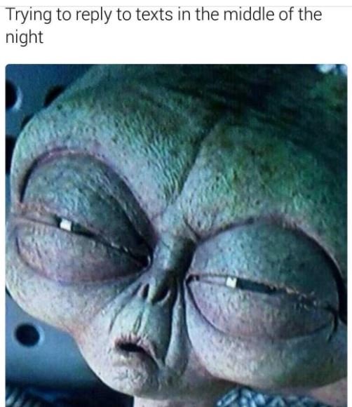 Trying to reply to texts in the middle of the night
