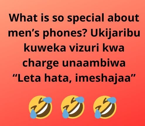What is so special about men's phones? ukijaribu kuweka vizuri kwa charge unaamb
