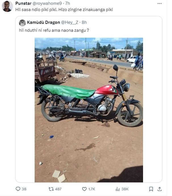 Punstar roywahomeg hii sasa ndio piki piki. hizo zingine zinakuanga piki kamudu