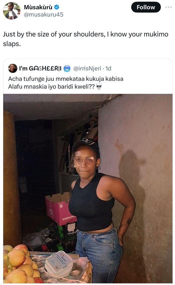 Musakurà musakuru4s follow just by the size of your shoulders know your mukimo s