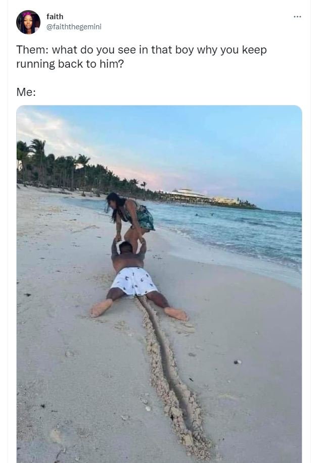 Faith faiththegemini them what do you see in that boy why you keep running back