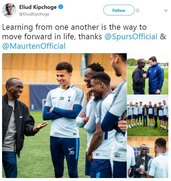 Eliud kipchoge eliudkipchoge follow learning from one another is the way to move