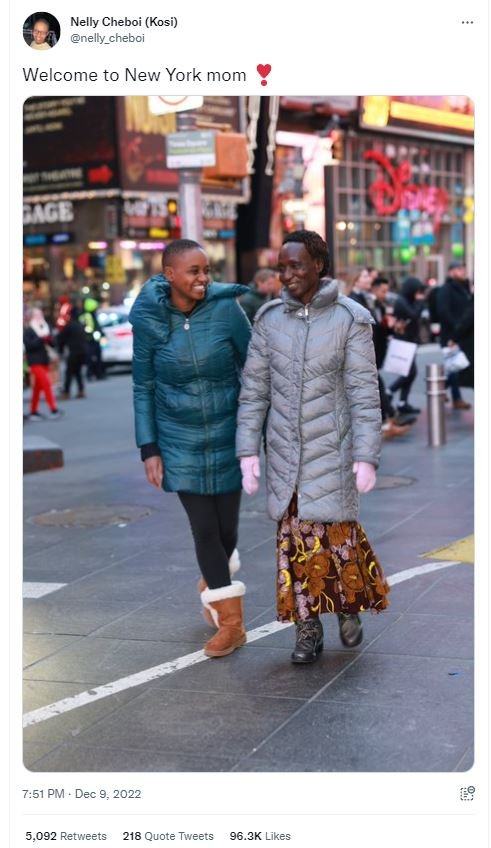 Nelly cheboi kosi nelly_chebci welcome to new york mom go 7.51 pm dec 9, 5,092 r