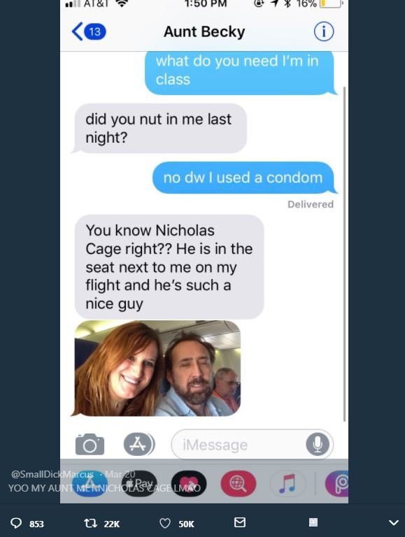 All 250 pm 44a16 13 aunt becky what do you need vm in class did you nut in me la