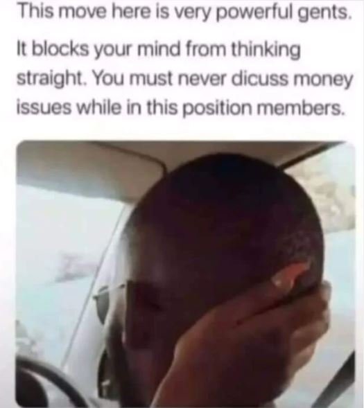 This move here Is very powerful gents. It blocks your mind from thinking straigh