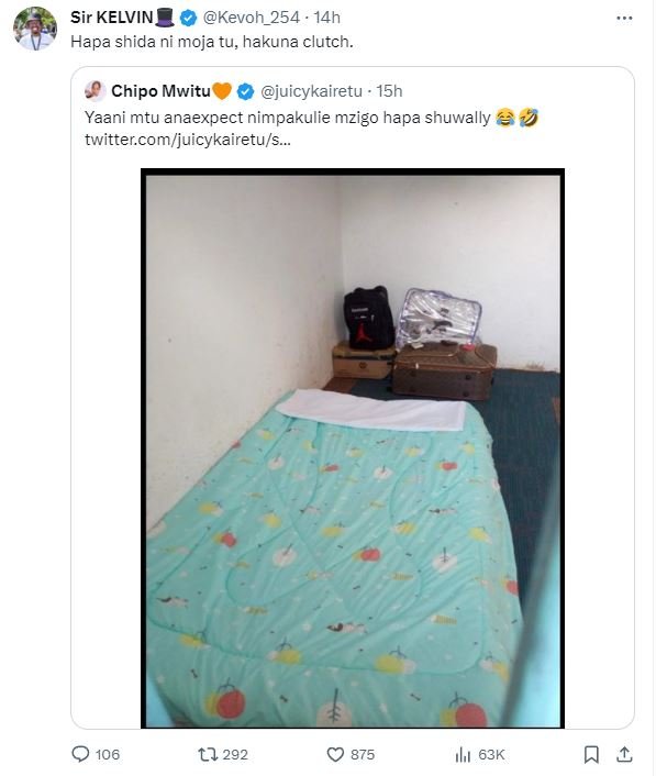 Sir kelvin kevoh_254 14h hapa shida ni moja tu, hakuna clutch chipo mwitu juicyk