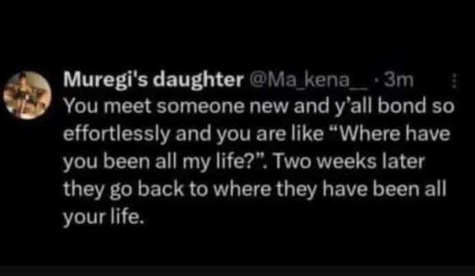 Muregi's daughter ma_kena 3m you meet someone new andy'all bond so effortlessly