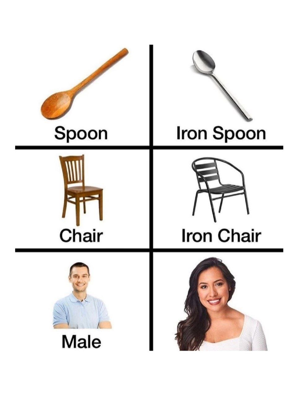 Spoon iron spoon chair iron chair male