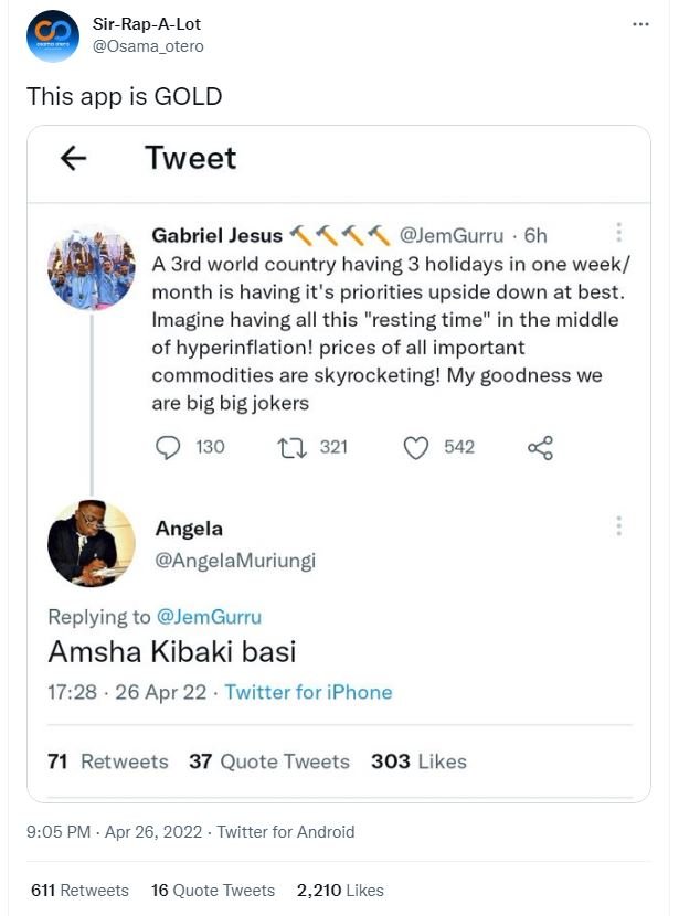 Sirrapalot osama_otero this app is gold tweet gabriel jesus jemgurru 6h a 3rd wo