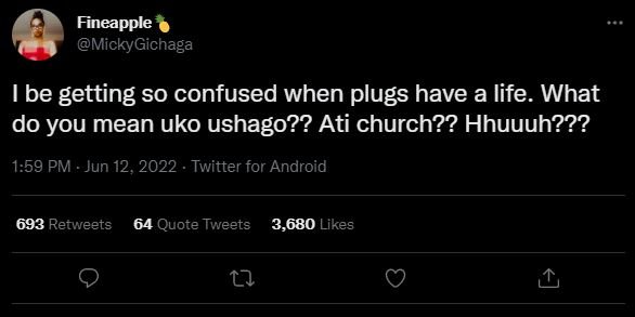 Fineapple mickygichaga be getting so confused when plugs have a life_ what do yo