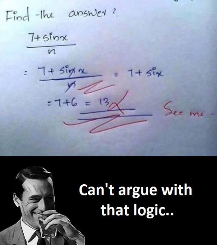 Fipd ihe anshłev 75fpx n 7 sip 1 six 276 13, 5 4e m can't argue with that logic.