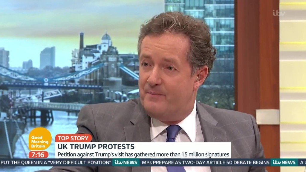 Goloc morning britain top story uk trump protests petition against trump's visit