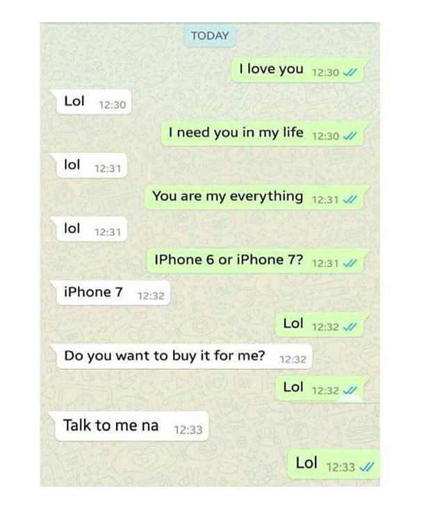 Today love you 12.30 lol 12.30 need you in my life 12.30 lol 12.31 you are my ev