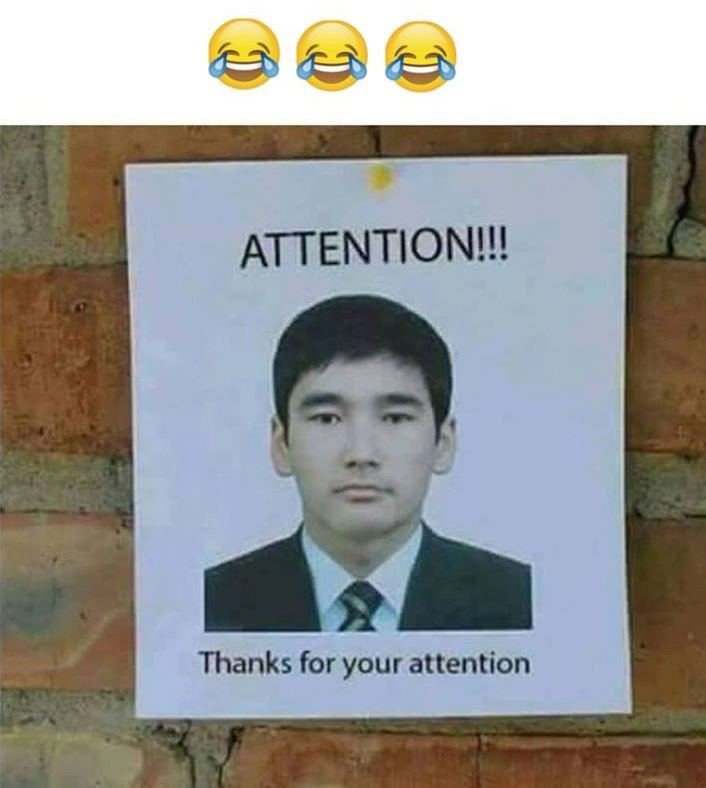 Attentioni!! thanks for your attention