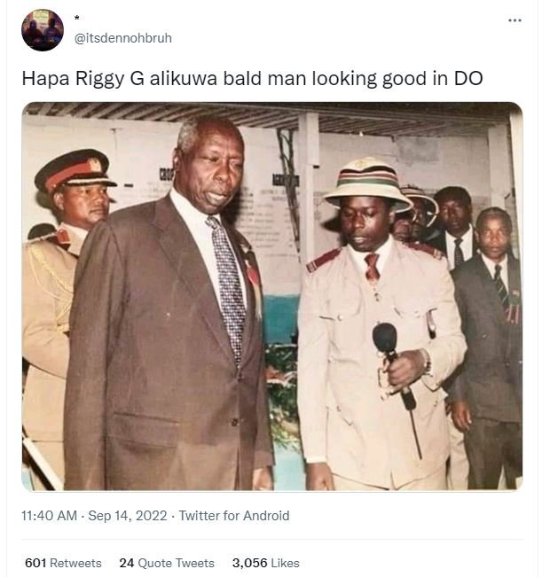 Itsdennohbruh hapa riggy g alikuwa bald man looking good in do 11.40 am sep 14,