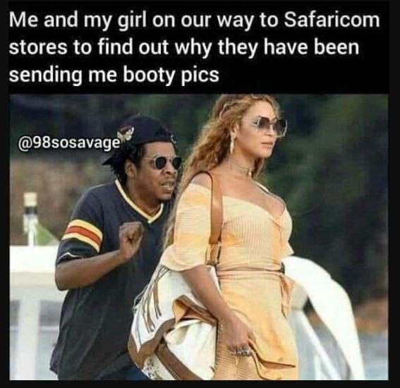 Me and my girl on our way to safaricom stores to find out why they have been sen