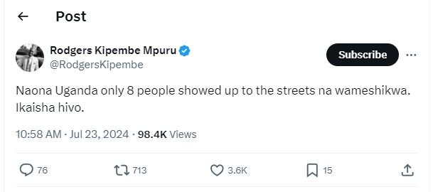 Post rodgers kipembe mpuru rodgerskipembe subscribe naona uganda only 8 people s