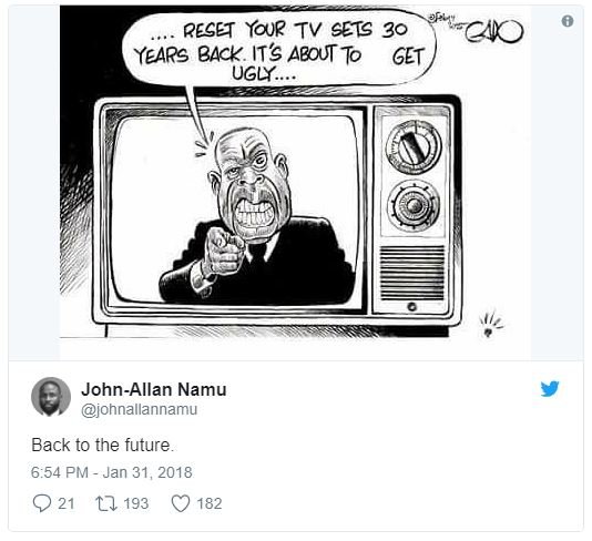 Reset yaur tv seis 30 years back it's about to get ugly cin johnallan namu johna