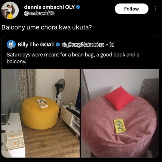 Dennis ombachi oly ohibachilg follow balcony ume chora kwa ukuta? billy the goat
