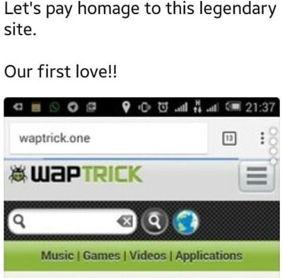 Let's pay homage to this legendary site our first lovel! 21 37 waptrickone waptr
