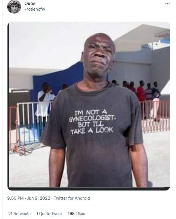 Outis otienofw tm not gynecologist but ill take ucok 956 pm jun 9, twitter for a