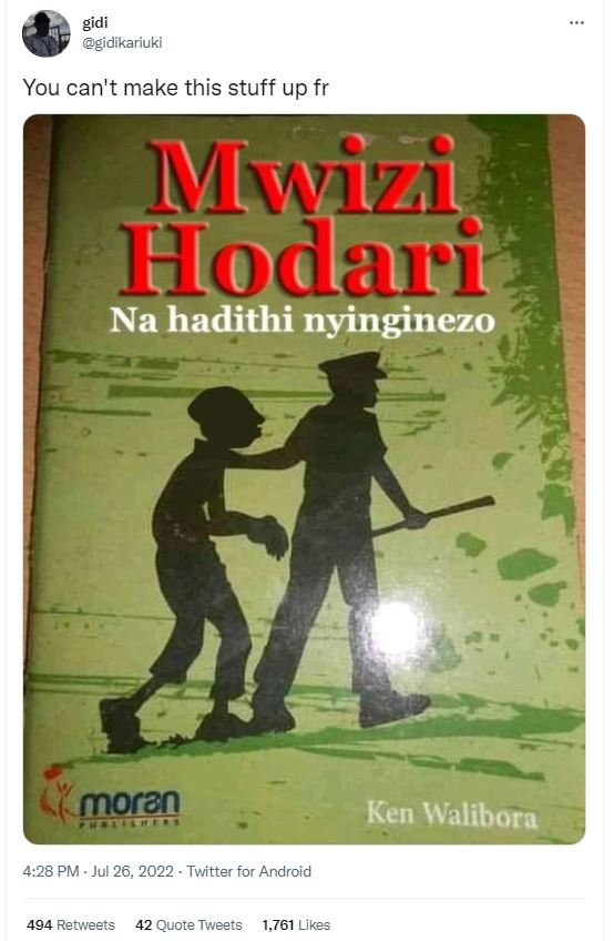 Gidi gidikariuki you can't make this stuff up fr mwizi hodari na hadithi nyingin
