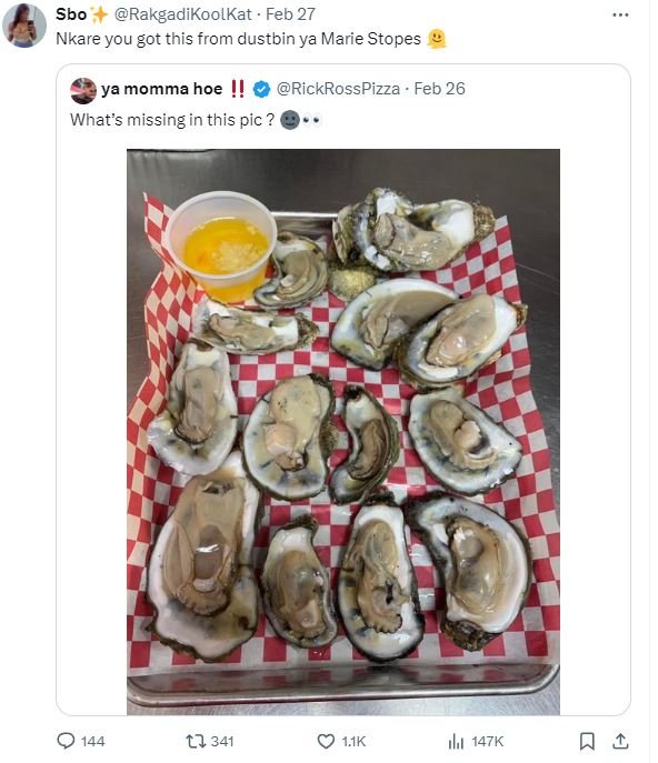 Sbo rakgadikoolkat feb 27 nkare you got this from dustbin ya marie stopes ya mom