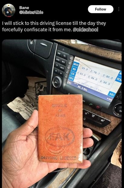 Bane lsteralsie follow will stick to this driving license till the day they forc